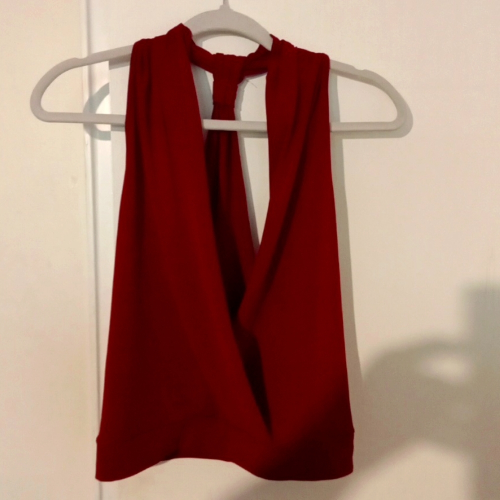 Plunging Red backless